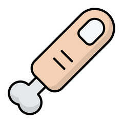 Finger Line Color Icon