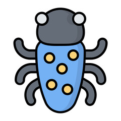 Insect Line Color Icon