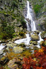 Pure water waterfall in Las Hurdes, Meancera waterfall