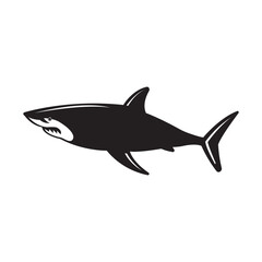 shark icon logo vector design template