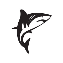 shark icon logo vector design template