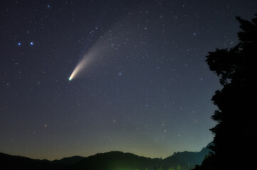 ネオワイズ彗星 at 田沢湖