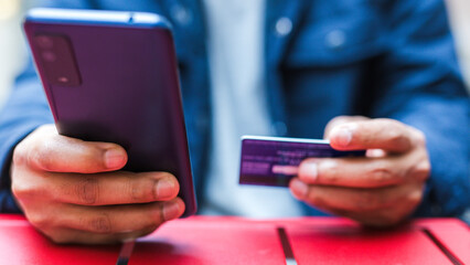 online shopping concept, businessman use smartphones and credit cards to purchase products from online stores and shop on the internet, ecommerce store, online business