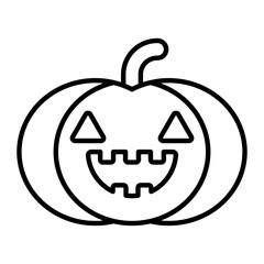 Pumpkin Thin Line Icon
