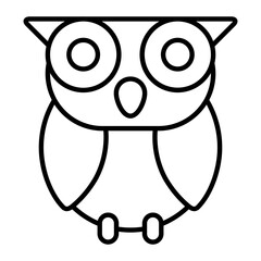 Owl Thin Line Icon