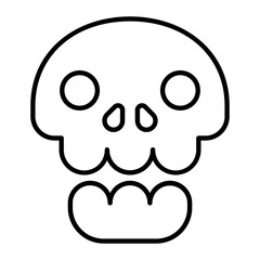 Skull Thin Line Icon