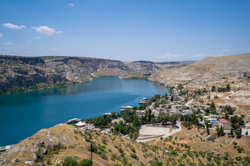 Aerial view of Halfeti district of Sanliurfa