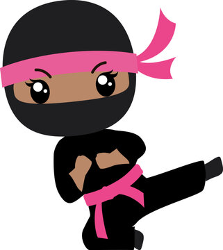African American Ninja Girl 