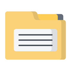 Data Folder Flat Icon