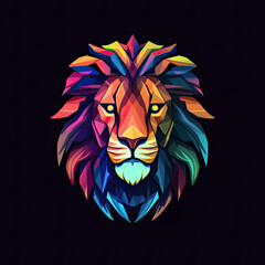 Fototapeta na wymiar Colorful Logo- Lion