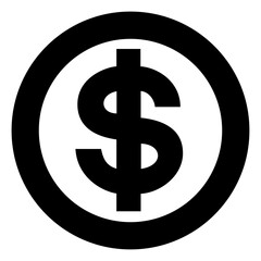 Simple Cashier sign as Dollar