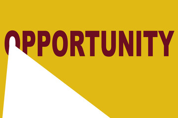 Opportunity concept with road leading to success