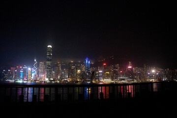 Fototapeta na wymiar Night of the city of Hong Kong