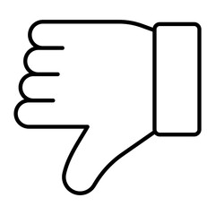 Dislike Thin Line Icon