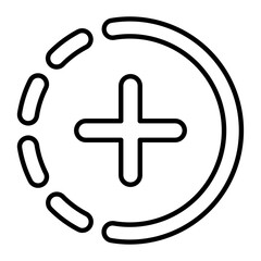 Obraz premium Add Button Thin Line Icon