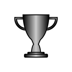Trophy cup on white.
