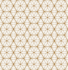 Japanese pattern background vector. Gold geometric cover design , poster, card and layout design. Abstract template design. Floral pattern.