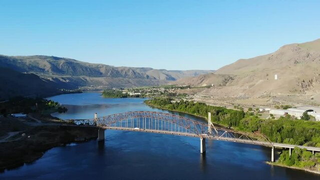 Aerial View Of Beebe Bridge Over Columbia River