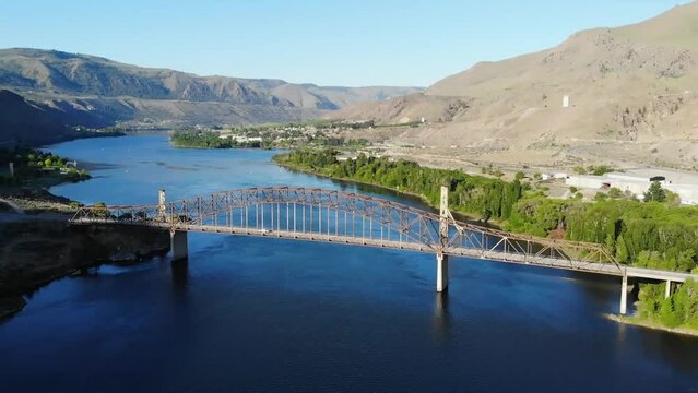 Aerial View Of Beebe Bridge Over Columbia River