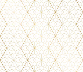 Japanese seamless pattern. Gold gradient background. Flower texture