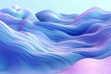 animation of blue waves flowing like liquids, in the style of pastel. AI generative