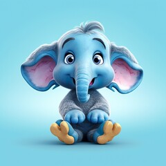 Colorful Funny Cartoon Character: Cute Animal Illustration