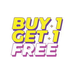 Buy 1 get 1 free design template