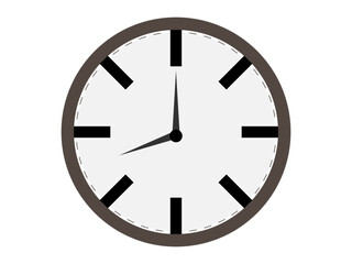 wall clock isolated on white