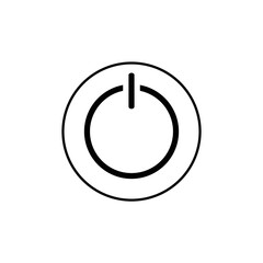 power button icon in circle