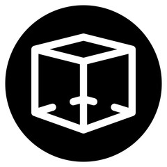 cube glyph icon