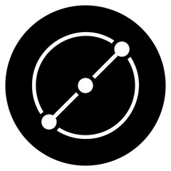 diameter glyph icon