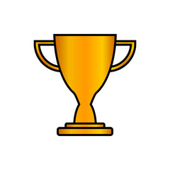 Trophy cup on white.