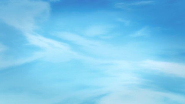 stylized blue sky with clouds - subtle motion background template - 4K
