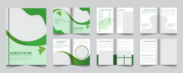 Agriculture project brochure design template, annual report brochure flyer design,  vector illustration eps 10