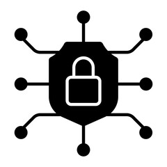 Data Encryption Glyph Icon