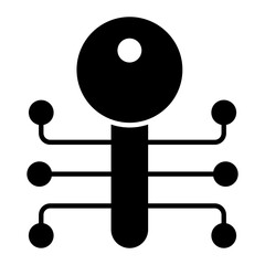 Key Encryption Glyph Icon