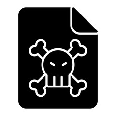 Infected File Glyph Icon