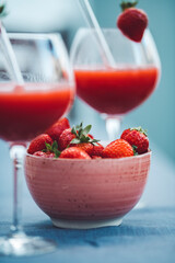 Frischer sommerlicher Strawberry Daiquiri