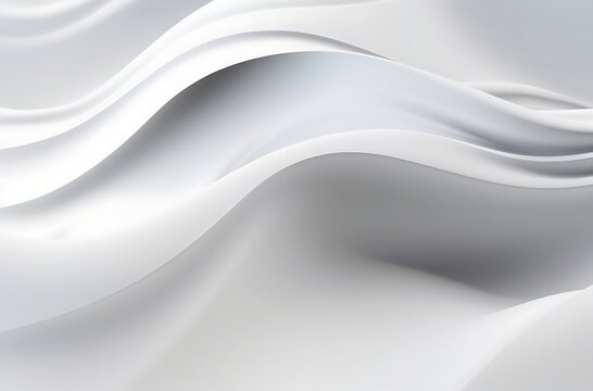 Abstract white grey liquid Wave Background. Generative AI © xaan