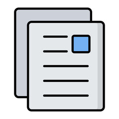 Data Sheet Line Color Icon