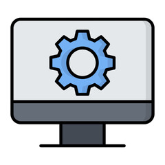 Operating System Line Color Icon