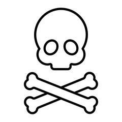 Skull Thin Line Icon