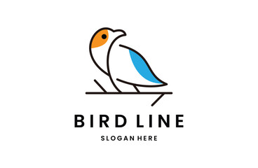 Fototapeta na wymiar Bird logo vector design template in isolated white background