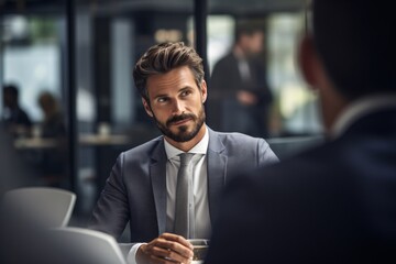 Fototapeta premium AI generated working business man