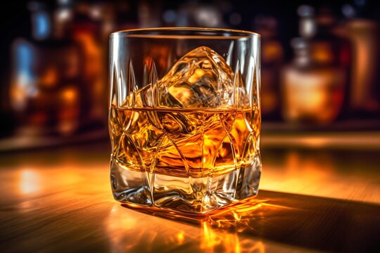 AI generated whiskey on the rocks