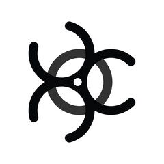 Biohazard icon vector