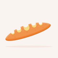vector illustration of bread. cartoon food