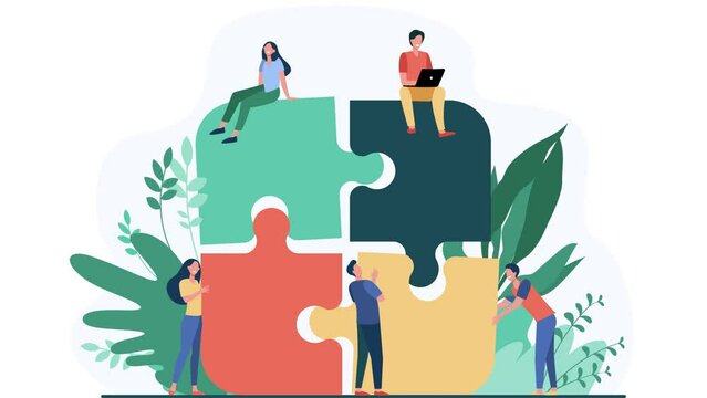 group of peoples soul a puzzel in outdoor