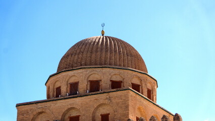 Fototapeta na wymiar Cupola avove the prayer hall on the Great Mosque of Kairouan in Kairouan, Tunisia