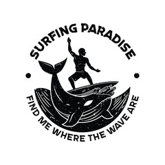 Surfing Logo. Surfing Illustration Design inspiration
